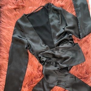 Zara Satin open back top